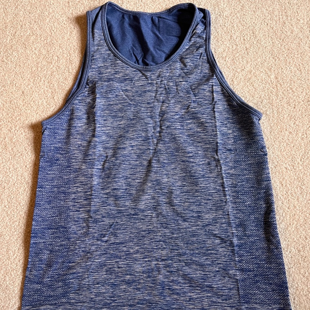 Mens small lululemon tank - heathered blue